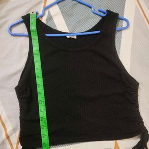 Black Ribbed Tank Top Bust 32