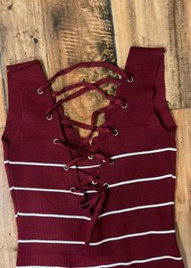 Burgundy Bodycon Mini Dress