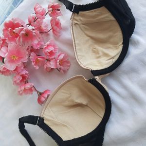 Baige &amp; Black Lacy Print Bra 💗✨