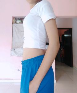 White Crop T Shirts