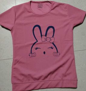 Cute Pink Bunny Graphic Tee