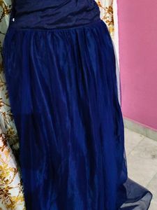 Elegant Blue Ethnic Skirt