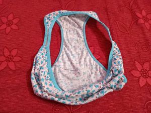 Coton Strip Panty Blue
