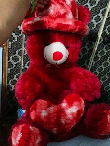 Big Red Teddy Bear with Heart