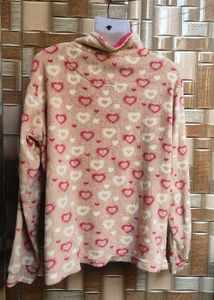 Heart Pattern Plush sweater