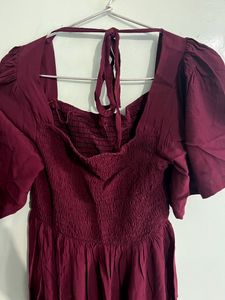 Maroon Maxi Dress