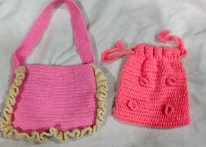 Crochet Handbag and Potli Combo