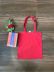 Red Graphic Print Tote Bag