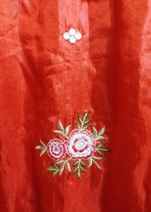Red and Gold Traditional Embroidered Dress (Woman)