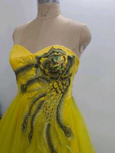 Yellow Embroidered Dress