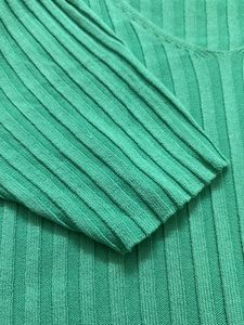 Green Ribbed Crop Top