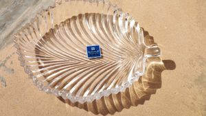 Crystal Leaf Serving Dish