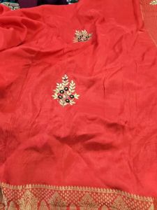 Elegant Embroidered Saree