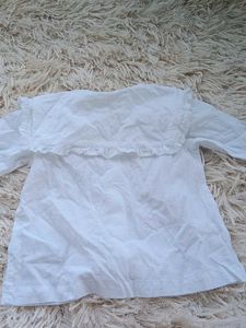 Cute White Button-Up Top