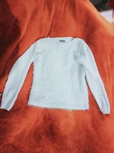 very soft and warm white sweater