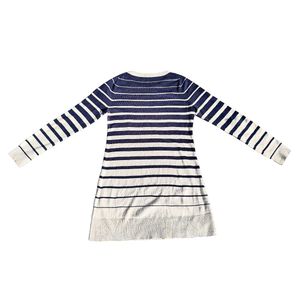 Winter Striped Knit Mini Dress