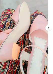 Pink Block Heel Sandals