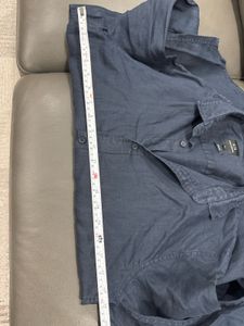 Armani Exchange Blue Linen Shirt