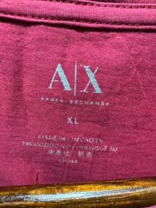 Armani Exchange Red Short Sleeves TShirt