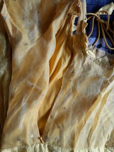Yellow Maternity Feeding Anarkali