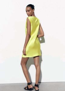 Zara Metalic Shine Silky Dress
