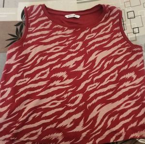 Red Animal Print Tank