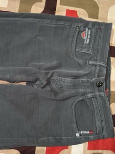 Gray Denim Pants