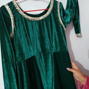 velvet gown with pant