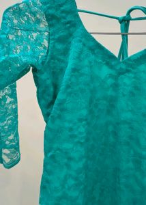Teal Lace Top