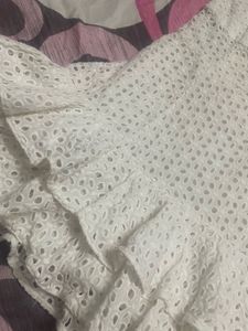 Zara Cute Peplum White Top