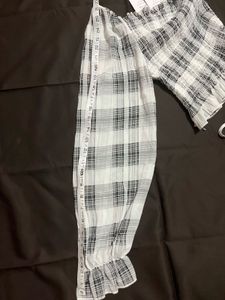 Plaid Smocked Top