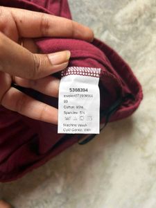 SHEIN Maroon Ribbed Skirt