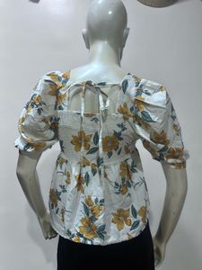 Floral Puff Sleeve Top