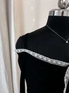 Black Korean Lace Top