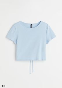 Cute Light Blue Crop Top