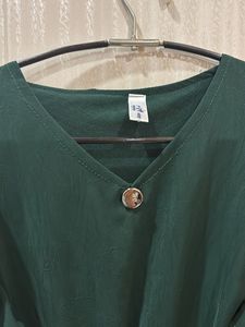 Kaftaan Green Flutter Sleeve Top