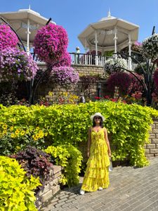 Yellow Floral Layered Maxi Dress
