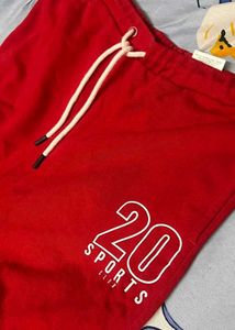 Red &#39;20 Sports&#39; Joggers