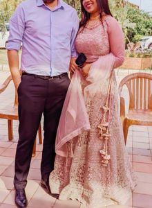 Pastel pink Designer Lehnga