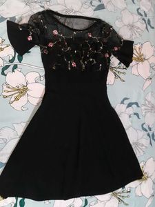 Black Embroidered Dress