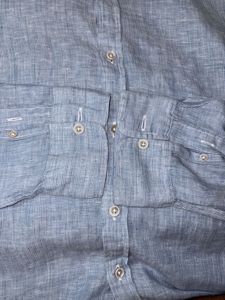 Polham Blue Premium Linen Shirt