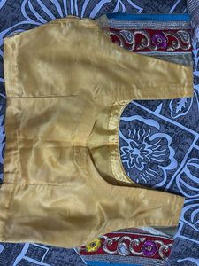 Stunning Red &amp; Yellow Embroidered Net Saree