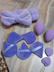 Purple Makeup Applicator Set