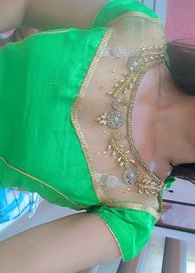 Pure Chiffon Green Heavy Saree