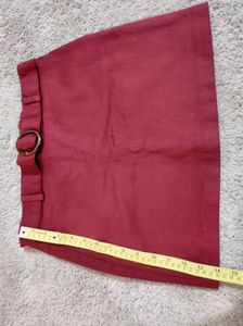 Maroon Korean Mini Skirt