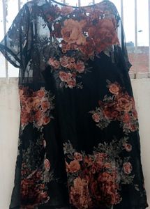 Floral Velvet Mini Dress