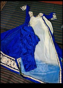 Elegant Blue Embroidered Anarkali