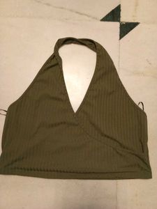 Olive Green Halter Top