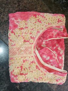 Pink Tie-Dye Embroidered Tunic