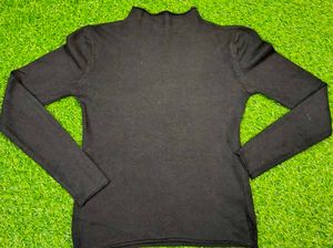 Elegant Black Woollen Top